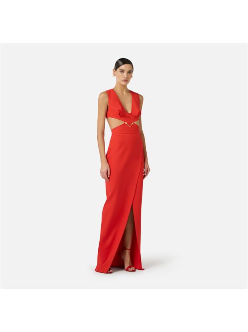 Abito Red Carpet in crêpe leggero con cut-out